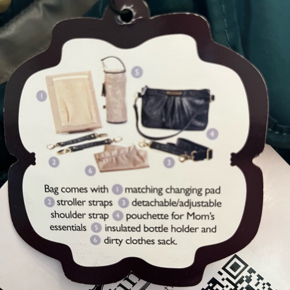 Brand New Timi & Leslie Moms/Diaper Bag Emerald Green - Picture 7 of 9